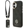 Guess - 4G Strassz Logó Nagy Fémpántos Gombbal MagSafe (GUHMP17SP4G4DCSK) - iPhone 17 - Fekete