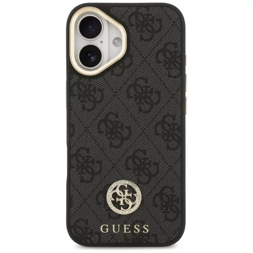 Guess - 4G Strass Logo with Big Strap Metal Button MagSafe (GUHMP17SP4G4DCSK) - iPhone 17 - Black