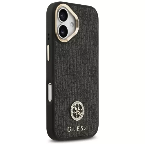 Guess - 4G Strass Logo with Big Strap Metal Button MagSafe (GUHMP17SP4G4DCSK) - iPhone 17 - Black