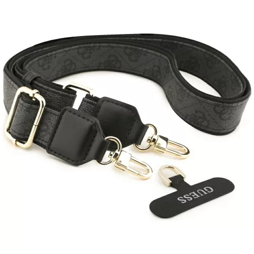 Guess - 4G Strass Logo with Big Strap Metal Button MagSafe (GUHMP17SP4G4DCSK) - iPhone 17 - Black