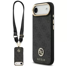  Guess - 4G Strass Logo with Big Strap Metal Button MagSafe (GUHMP17MP4G4DCSK) - iPhone 17 Air - Black