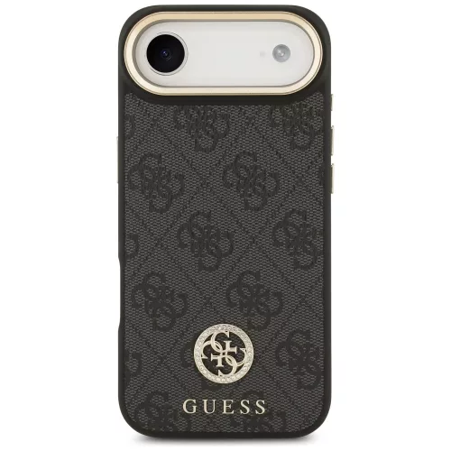 Guess - 4G Strass Logo with Big Strap Metal Button MagSafe (GUHMP17MP4G4DCSK) - iPhone 17 Air - Black