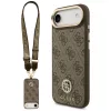 Guess - 4G Strassz Logó Nagy Fémpántos Gombbal MagSafe (GUHMP17MP4G4DCSW) - iPhone 17 Air - Barna