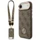 Guess - 4G Strassz Logó Nagy Fémpántos Gombbal MagSafe (GUHMP17MP4G4DCSW) - iPhone 17 Air - Barna