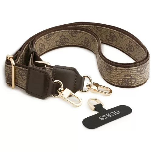 Guess - 4G Strass Logo with Big Strap Metal Button MagSafe (GUHMP17MP4G4DCSW) - iPhone 17 Air - Brown
