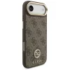 Guess - 4G Strass Logo with Big Strap Metal Button MagSafe (GUHMP17MP4G4DCSW) - iPhone 17 Air - Brown