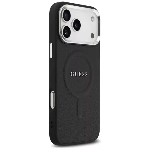 Guess - Keménytok Klasszikus Logó MagSafe (GUHMP17XPSAREGSK) - iPhone 17 Pro Max - Fekete