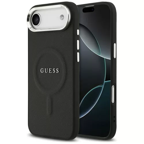 Guess - Keménytok Klasszikus Logó MagSafe (GUHMP17MPSAREGSK) - iPhone 17 Air - Fekete