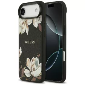   Guess - Grained Flowers MagSafe (GUHMP17MPGNMPLMK) - iPhone 17 Air - Black