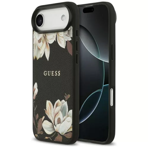 Guess - Virágos MagSafe (GUHMP17MPGNMPLMK) - iPhone 17 Air - Fekete