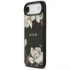 Guess - Grained Flowers MagSafe (GUHMP17MPGNMPLMK) - iPhone 17 Air - Black