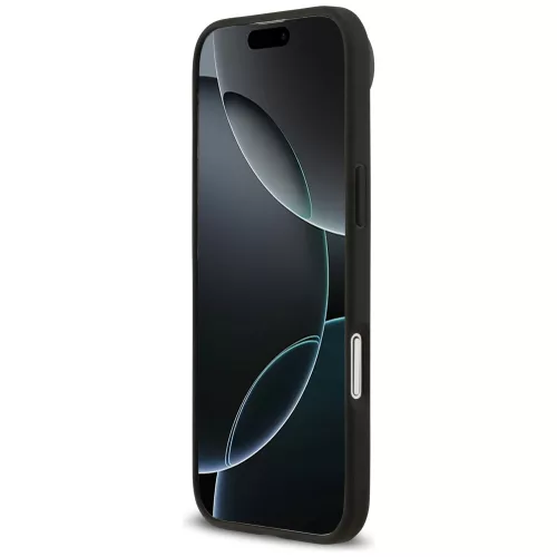 Guess - Grained Flowers MagSafe (GUHMP17MPGNMPLMK) - iPhone 17 Air - Black