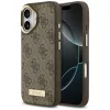 Guess - Keménytok 4G Logós Feliratos MagSafe (GUHMP17SU4GPRW) - iPhone 17 - Barna
