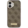 Guess - Keménytok 4G Logós Feliratos MagSafe (GUHMP17SU4GPRW) - iPhone 17 - Barna