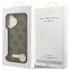Guess - Keménytok 4G Logós Feliratos MagSafe (GUHMP17SU4GPRW) - iPhone 17 - Barna