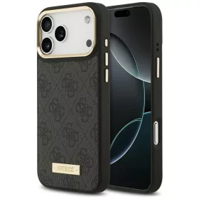   Guess - Keménytok 4G Logós Feliratos MagSafe (GUHMP17XU4GPRK) - iPhone 17 Pro Max - Fekete