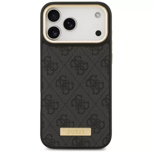 Guess - Keménytok 4G Logós Feliratos MagSafe (GUHMP17XU4GPRK) - iPhone 17 Pro Max - Fekete