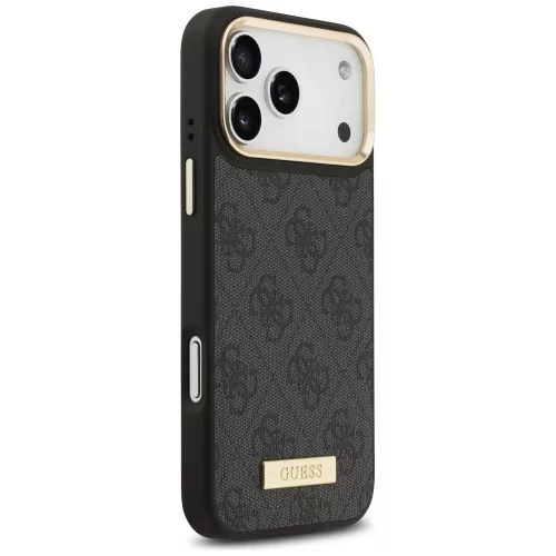 Guess - Keménytok 4G Logós Feliratos MagSafe (GUHMP17XU4GPRK) - iPhone 17 Pro Max - Fekete