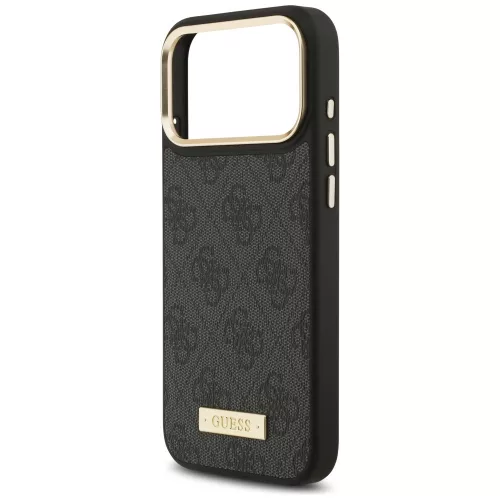 Guess - Keménytok 4G Logós Feliratos MagSafe (GUHMP17XU4GPRK) - iPhone 17 Pro Max - Fekete