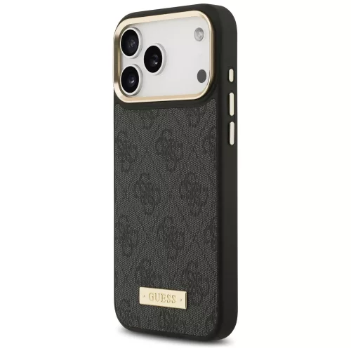 Guess - Keménytok 4G Logós Feliratos MagSafe (GUHMP17XU4GPRK) - iPhone 17 Pro Max - Fekete