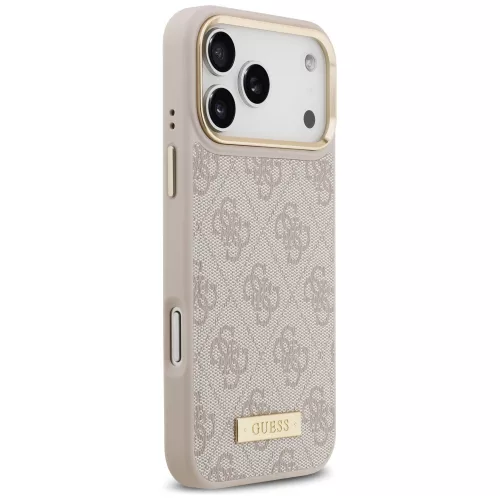 Guess - Keménytok 4G Logós Feliratos MagSafe (GUHMP17XU4GPRP) - iPhone 17 Pro Max - Rózsaszín