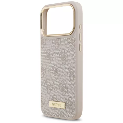 Guess - Keménytok 4G Logós Feliratos MagSafe (GUHMP17XU4GPRP) - iPhone 17 Pro Max - Rózsaszín