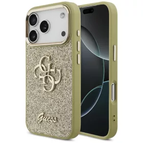   Guess - Fixed Glitter Big 4G Metal Frame (GUHCP17LHG4SGCD) - iPhone 17 Pro - Gold