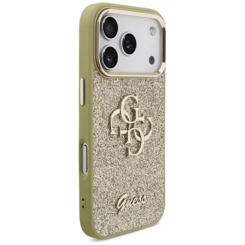 Guess - Fixed Glitter Big 4G Metal Frame (GUHCP17LHG4SGCD) - iPhone 17 Pro - Gold