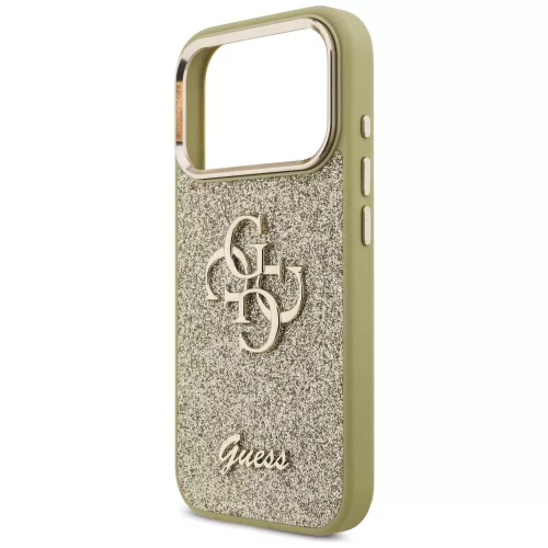 Guess - Fixed Glitter Big 4G Metal Frame (GUHCP17LHG4SGCD) - iPhone 17 Pro - Gold