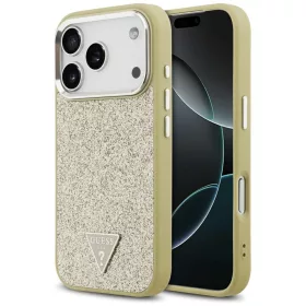   Guess - Glitter Triangle Logo MagSafe (GUHMP17LPFGTSCMD) - iPhone 17 Pro - Gold