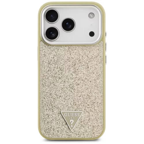 Guess - Csillámos Háromszög Logó MagSafe (GUHMP17LPFGTSCMD) - iPhone 17 Pro - Arany