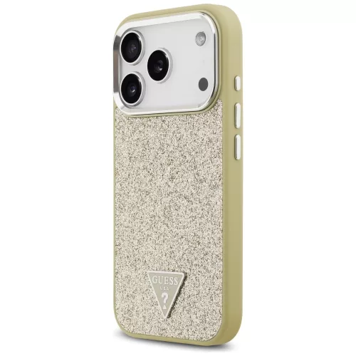 Guess - Glitter Triangle Logo MagSafe (GUHMP17LPFGTSCMD) - iPhone 17 Pro - Gold