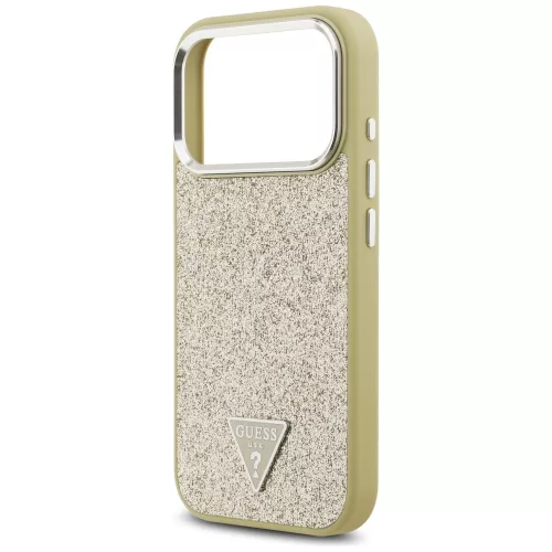 Guess - Glitter Triangle Logo MagSafe (GUHMP17LPFGTSCMD) - iPhone 17 Pro - Gold