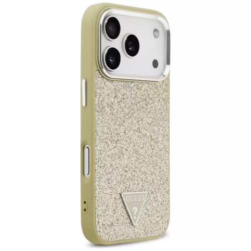 Guess - Glitter Triangle Logo MagSafe (GUHMP17LPFGTSCMD) - iPhone 17 Pro - Gold
