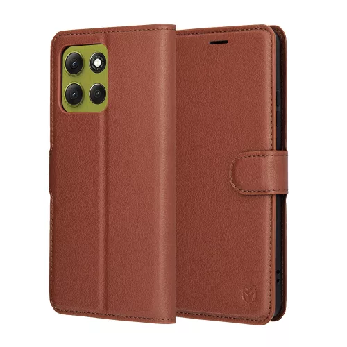 Techsuit - Leather Folio - Motorola Moto G86 - Brown