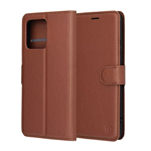 Techsuit - Leather Folio - Motorola Moto G86 - Brown