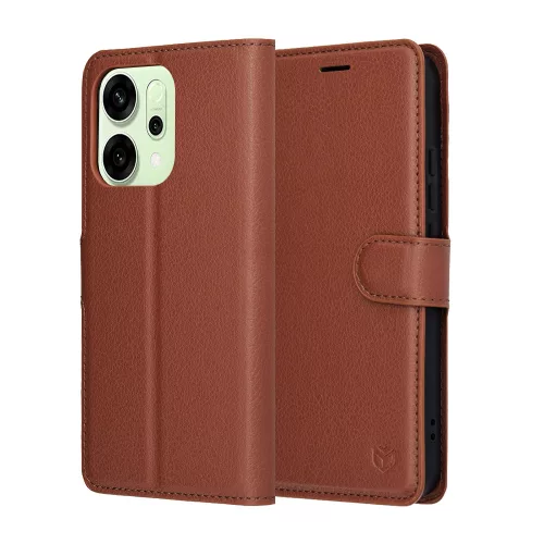Techsuit - Leather Folio - Oppo Reno14 - Brown