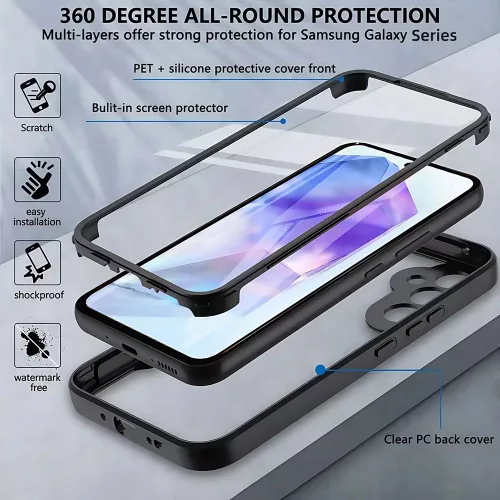 Techsuit - ColorVerse 360 tok kijelzővédővel - Oppo Reno14 - Kék