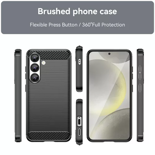 Techsuit - Carbon szilikon tok - Samsung Galaxy S26 - Fekete
