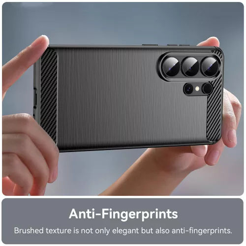 Techsuit - Carbon szilikon tok - Samsung Galaxy S26 Ultra - Fekete