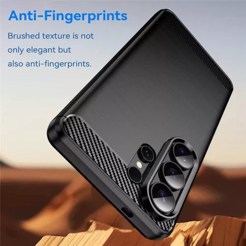Techsuit - Carbon szilikon tok - Samsung Galaxy S26 Ultra - Fekete
