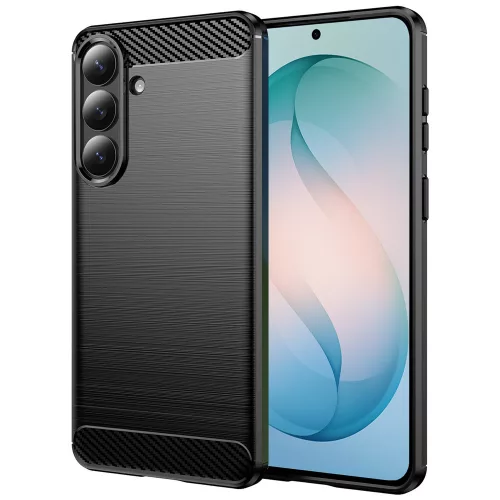 Techsuit - Carbon szilikon tok - Samsung Galaxy S26 Plus - Fekete