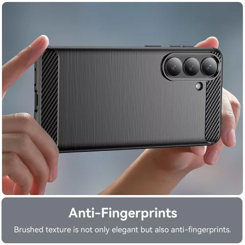 Techsuit - Carbon szilikon tok - Samsung Galaxy S26 Plus - Fekete