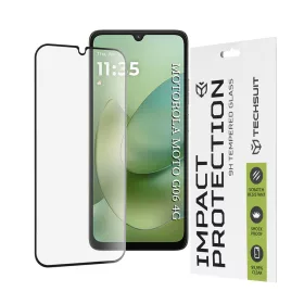   Techsuit - 111D Full Cover / Full Glue Glass - Motorola Moto G06 / Moto G06 Power - Black