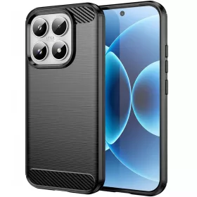 Techsuit - Carbon szilikon tok - Xiaomi 17 - Fekete
