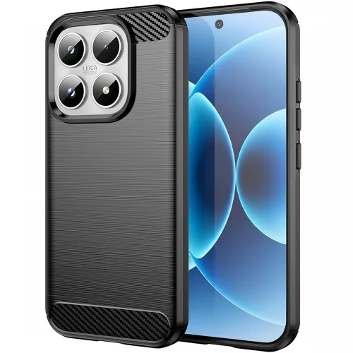 Techsuit - Carbon szilikon tok - Xiaomi 17 - Fekete