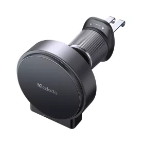   Mcdodo - Autós tartó vezeték nélküli töltéssel (CH-3000) - Szellőzőrácsra, 15W, Dual Mágneses Coils, Built-in Visszahúzható kábel - Black