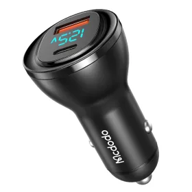  Mcdodo - Car Charger (CC-5670) - Dual Port, 95W, Fast Charge, Smart LED Digital Display - Black