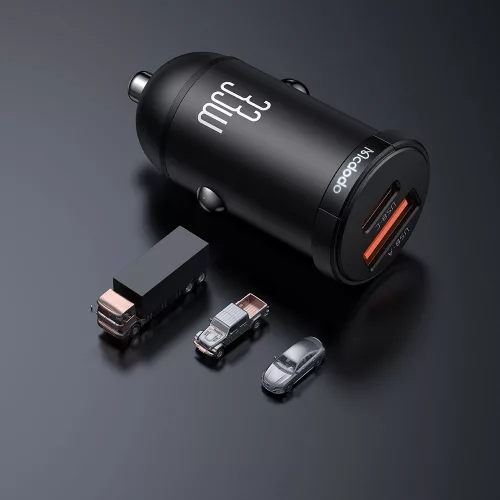 Mcdodo - Car Charger Cool Series (CC-2320) - Dual-Port, Fast Charger, 33W, Mini Size, 12-24V - Black