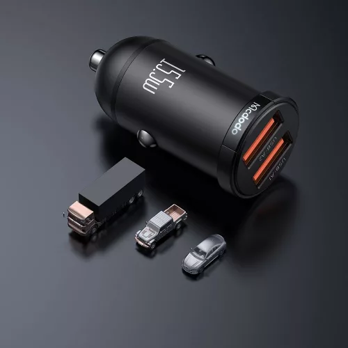 Mcdodo - Car Charger Cool Series (CC-2950) - Dual-Port, 15.5W, Mini Size, 12-24V - Black